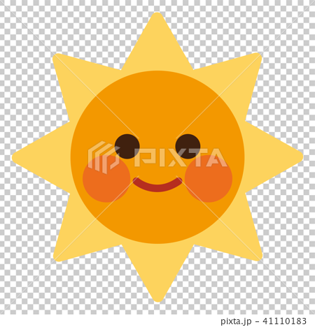 太陽 顔 マークのイラスト素材