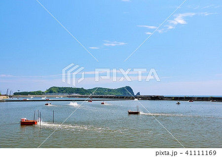 大分県 姫島の車エビ養殖場の写真素材 大分県 姫島の車エビ養殖場の写真素材