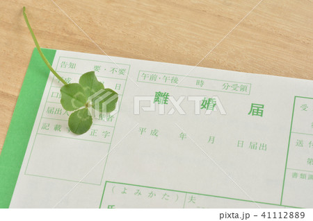 離婚届　四つ葉 41112889