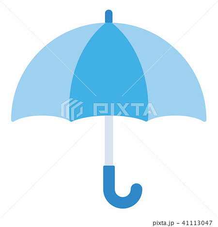 傘 マーク 水色のイラスト素材
