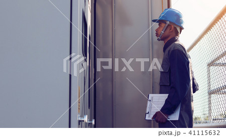 engineer working on checking and maintenance  41115632