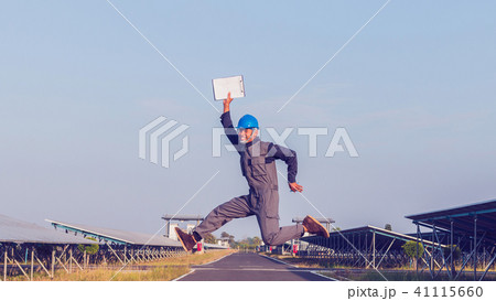 engineer working on checking and maintenance  41115660