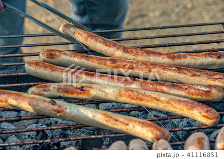 Bratwurst on the grill 41116851