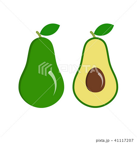 Green ripe juicy avocado 41117207