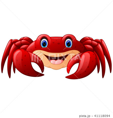 Cartoon red marine crab 41118094