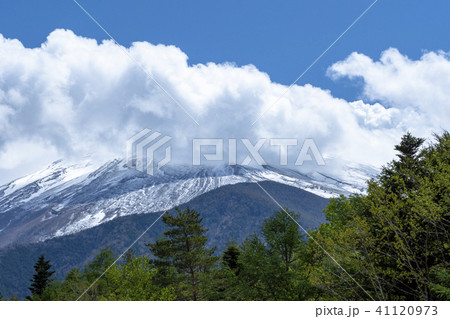 富士スバルライン 一合目駐車場から見た富士山頂 富士スバルライン 一合目駐車場から見た富士山頂 41120973