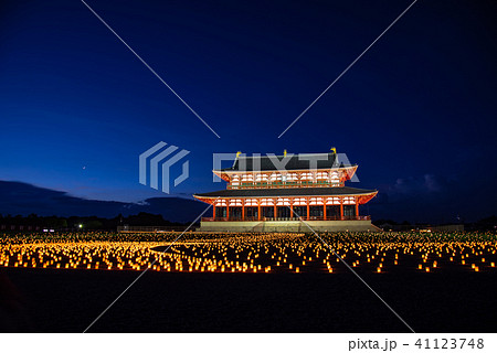 奈良 天平たなばた祭り 平城京天平祭 夏 の写真素材