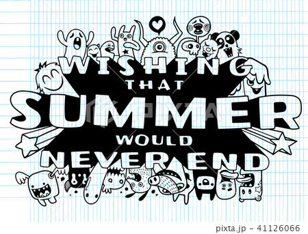 illustration set of summer elements. Doodle illustration set of summer elements. Doodle 41126066