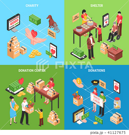 Charity 2x2 Isometric Design Concept Charity 2x2 Isometric Design Concept 41127675