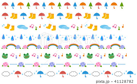 梅雨の飾り線のイラスト素材 41128782 Pixta