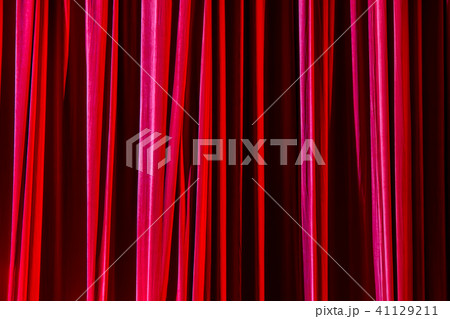 Red curtain in the theatre. Red curtain in the theatre. 41129211