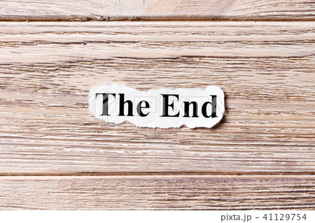 Words of The End on a wooden background Words of The End on a wooden background 41129754
