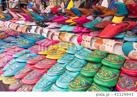 Plastic pails and buckets, for sale in the street of the Medina, Marrakech,  Morocco, North Africa. - SuperStock