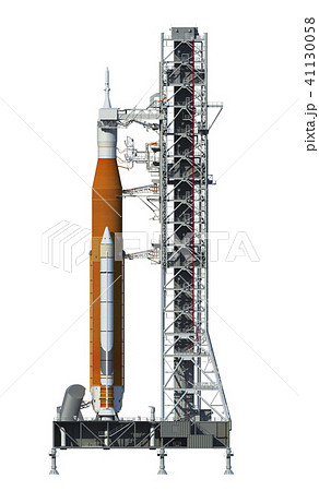 Space Launch System On Launchpad 41130058