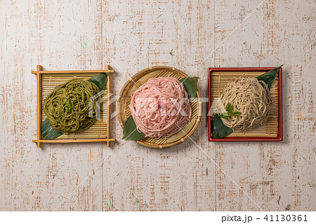 日本そば　Japanese noodles(soba buckwheat noodle) 41130361