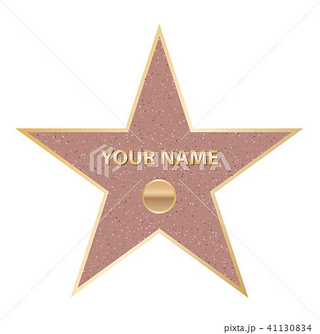 Creative vector illustration of sidewalk famous actor star. Hollywood walk of fame art design 41130834