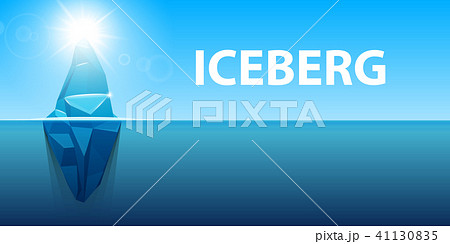 Creative vector illustration of under water antarctic ocean iceberg. Art design infographic template 41130835