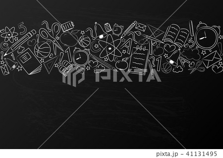 Background with school accessories. Vector. 41131495