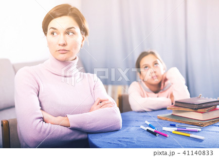 Mother upset her daughter Mother upset her daughter 41140833