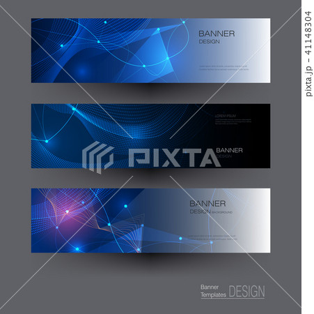 Illustration banners set, Abstract Molecules Illustration banners set, Abstract Molecules 41148304