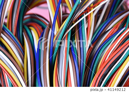 Multicolored bundle of computer cable 41149212