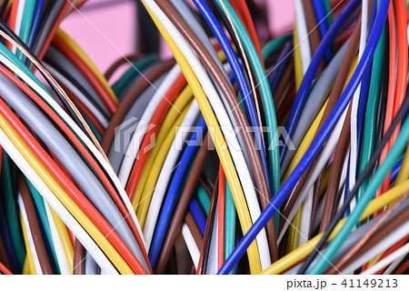 Multicolored bundle of computer cable 41149213