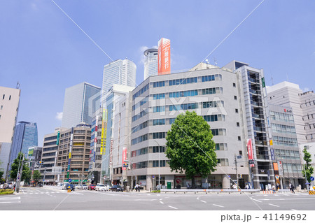 名古屋市中村区都市風景 太閤通 太閤一丁目交差点 名古屋駅前高層ビル群 北陸銀行 中村支店 名古屋市中村区都市風景 太閤通 太閤一丁目交差点 名古屋駅前高層ビル群 北陸銀行 中村支店 41149692