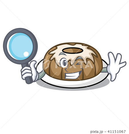 Detective bundt cake character cartoon 41151067