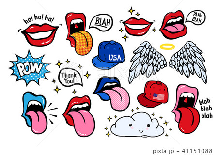 New youth stickers, patches in 70 s 80 s rock, pop art New youth stickers, patches in 70 s 80 s rock, pop art 41151088