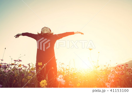 lifestyle concept - beautiful happy woman enjoying lifestyle concept - beautiful happy woman enjoying 41153100
