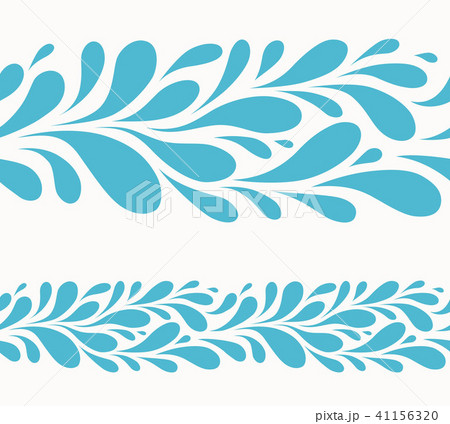 Water drop on white background.Stylized seamless pattern of blu 41156320