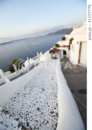 White architecture on Santorini island, Greece. White architecture on Santorini island, Greece. 41157776