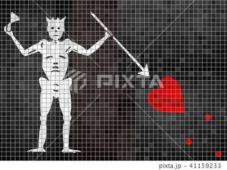 Blackbeard pirate mosaic textured background 41159233