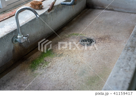 古いコンクリートの手洗い場 古いコンクリートの手洗い場 41159417