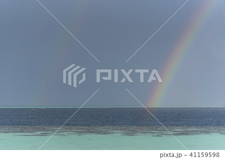 Double rainbow with pearl sea at Maldives Double rainbow with pearl sea at Maldives 41159598