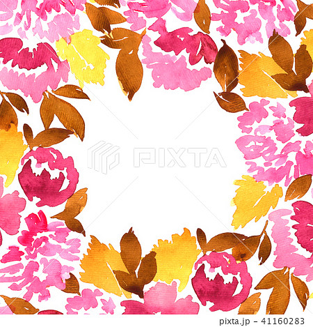 Hand painted watercolor loose dahlia flowers 41160283