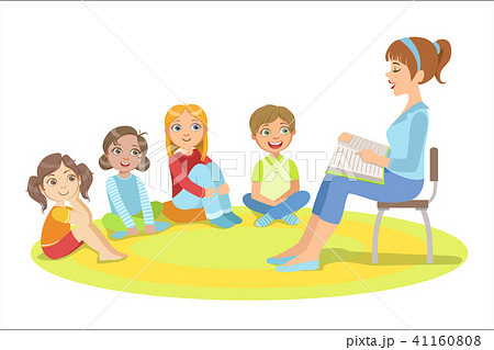 Elementary School Students Listening To the Story 41160808