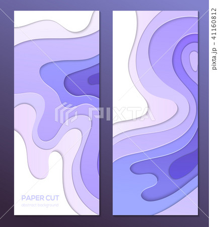 Purple abstract banner - set of vector template illustrations 41160812