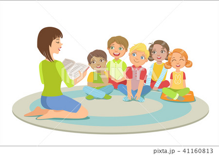 Elementary School Students Listening To the Story 41160813