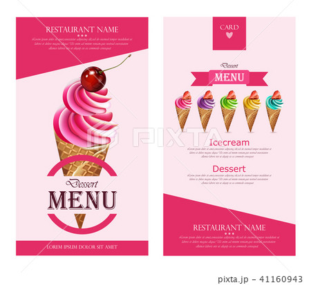 Ice cream pattern Vector. Colorful different 41160943