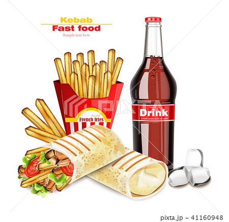 Shawarma or Kebab menu fast food Vector Shawarma or Kebab menu fast food Vector 41160948