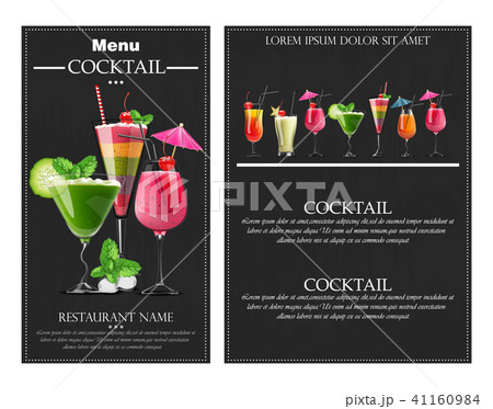 Cocktail drinks Vector realistic banner flyer Cocktail drinks Vector realistic banner flyer 41160984