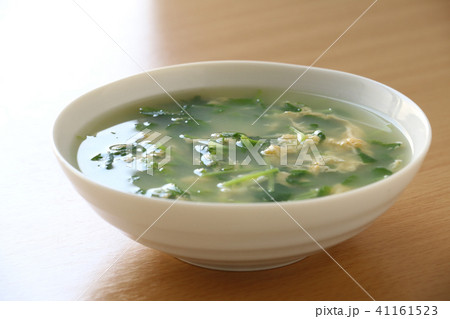豆苗と卵のスープ 豆苗と卵のスープ 41161523