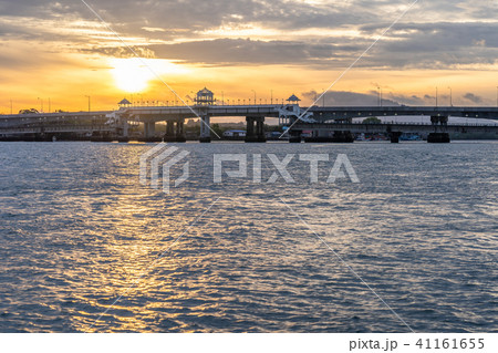Sunrise above sarasin bridge. Phuket. Thailand. 41161655