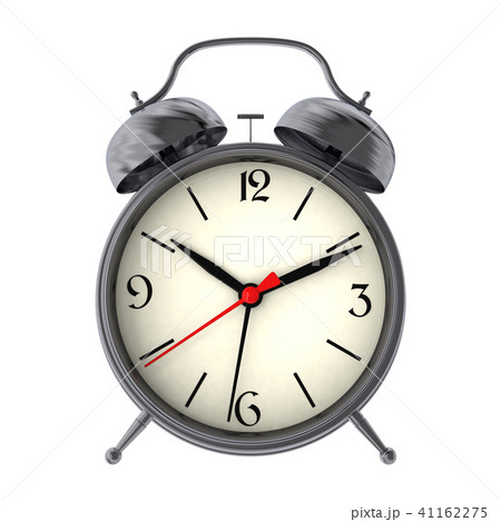 Metal alarm clock. 3D render Metal alarm clock. 3D render 41162275