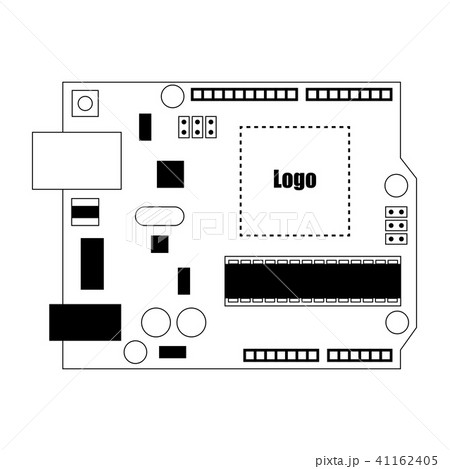 Diy Electronic Uno Board With A Microcontroller のイラスト素材