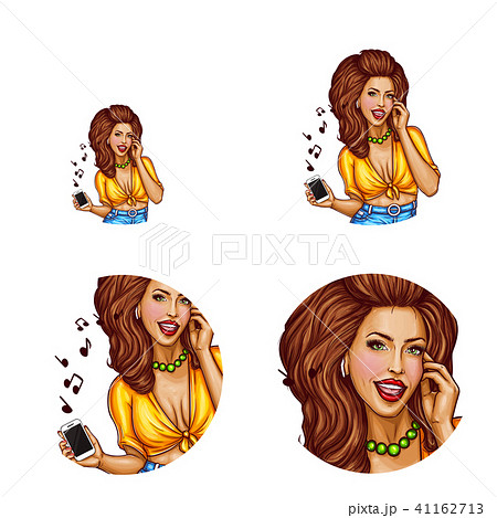 Vector avatar of woman music lover, dancer 41162713