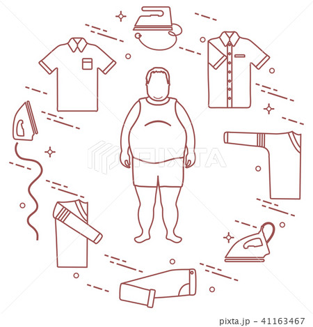 Fat man, irons and different clothes Fat man, irons and different clothes 41163467