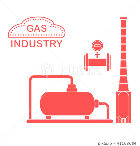 Gas processing plant Industrial gas meter. 41163684