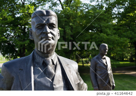 Tomas and Jan Antonin Bata statue in Zlin 41164642